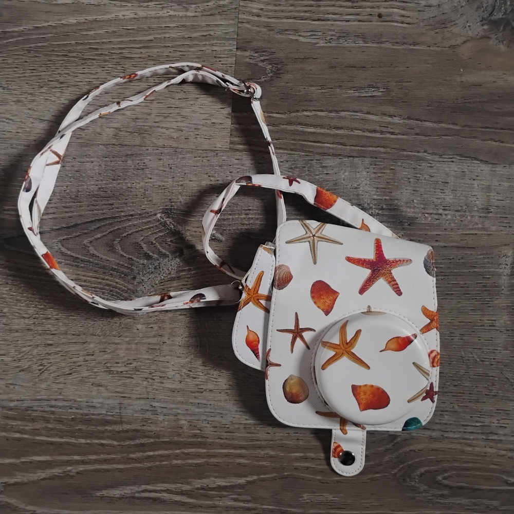 Seashell & Starfish Print Camera Case / Crossbody Bag